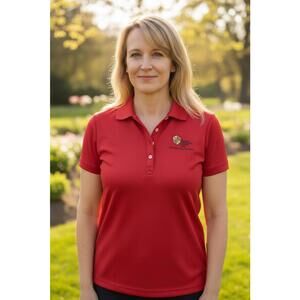 Nike NWT! Dri-Fit Red Golf Shirt Ladies Large